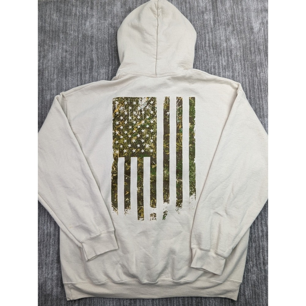 Grunt Style Mens Hoodie Rifle Flag 2.0 Pullover Tactical Army XL Khaki GS3590